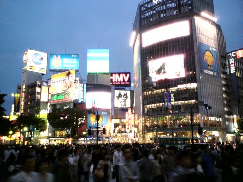 Hachiko Crossing Shibuya Tokyo at night